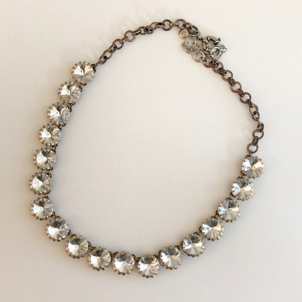 💎J.Crew clear Venus flytrap crystal necklace